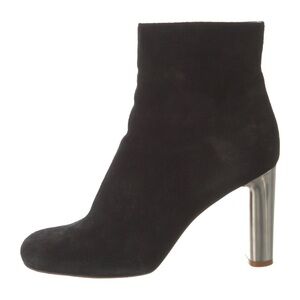 Celine Suede Silver Heel Boots